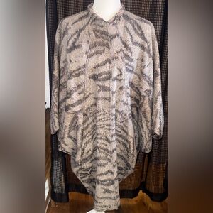 Roberto Cavalli Tan and Black Teddy Jacket